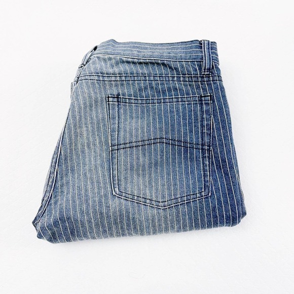 AX Armani Exchange Pinstripe Faded Denim Jeans Straight SZ32 - Picture 7 of 8